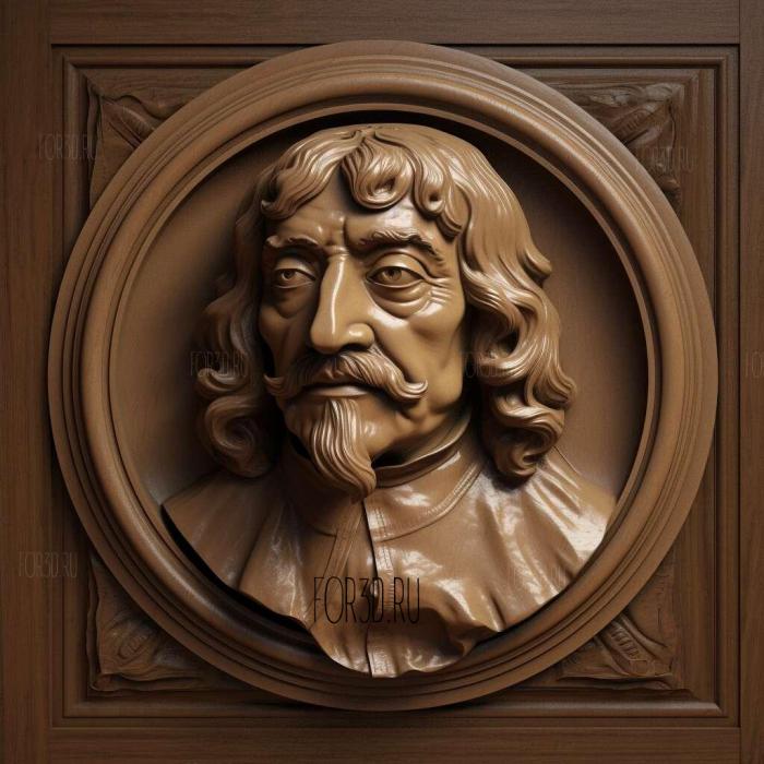 Rene Descartes 4 stl model for CNC